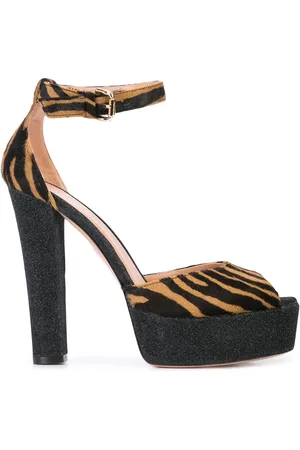 Madison.Maison Sandalias con plataforma y motivo de cebra