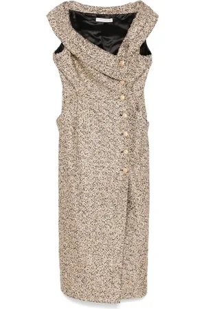 Alessandra Rich Vestido midi de tweed