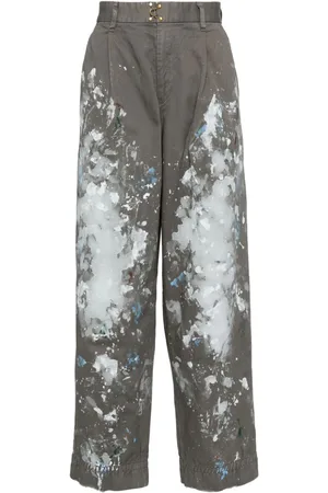 Kolor Pantalones rectos con efecto de salpicadura de pintura