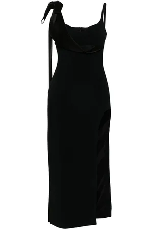 DAVID KOMA Vestido midi con lazo