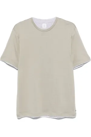 ELEVENTY Camiseta con borde en contraste
