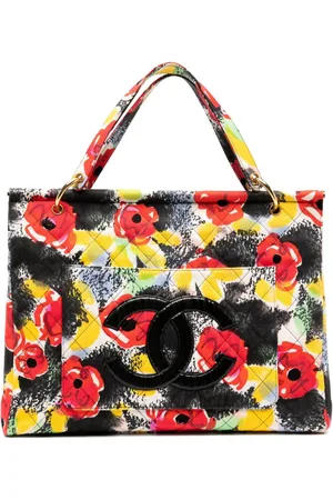 CHANEL Bolso shopper Cloth Resort grande acolchada 1997
