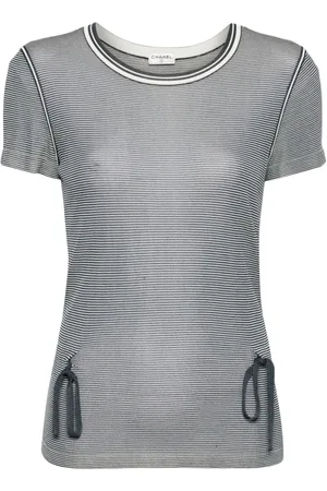 CHANEL Camiseta a rayas 2000