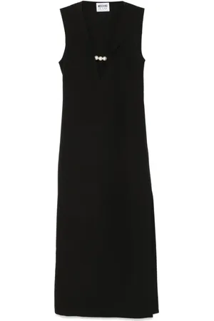 Moschino Vestido largo con perlas artificiales