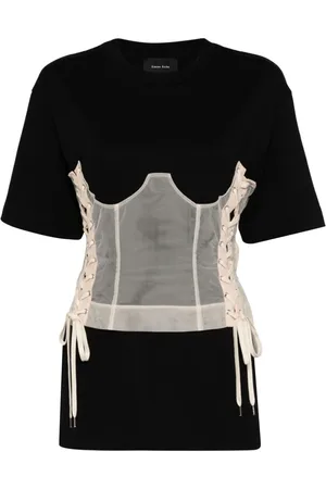 Simone Rocha Camiseta con aplique de corsé