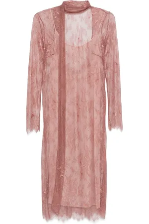 BLUMARINE Vestido largo con encaje Chantilly