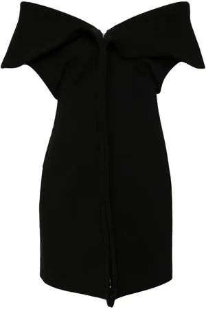 Salvatore Ferragamo Vestido corto con hombros descubiertos