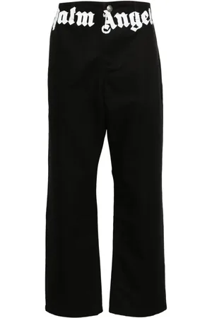 Palm Angels Pantalones con logo estampado