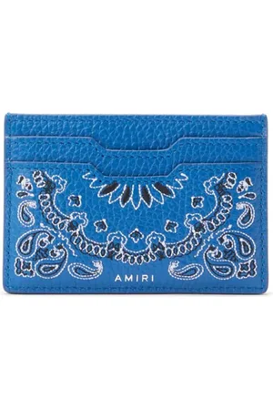AMIRI Tarjetero con motivo de bandana bordado