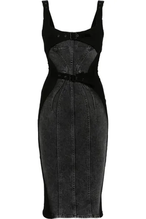 MUGLER Vestido midi vaquero