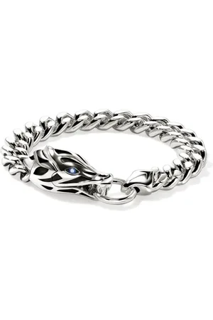 John Hardy Pulsera Naga en plata de ley con zafiro