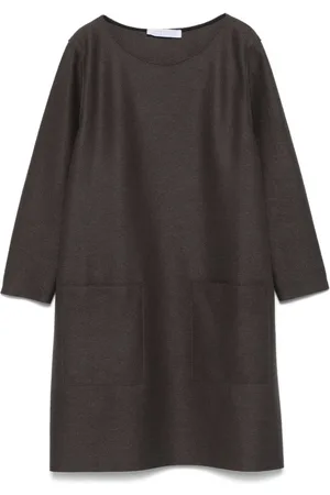 Harris Wharf London Vestido corto con cuello redondo