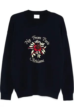 Drôle de Monsieur Jersey con eslogan bordado