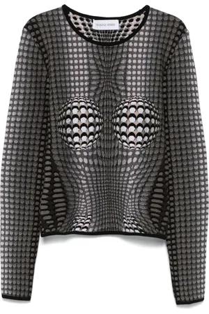 Marine Serre Jersey con luna en jacquard