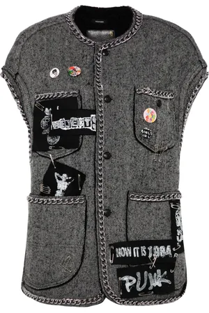 R13 Chaqueta con motivo de espiga