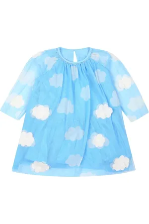Stella McCartney Vestido de tul con motivo de nubes