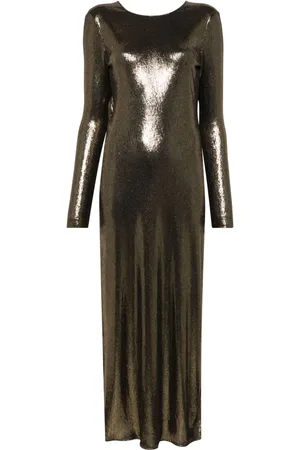 Twin-Set Vestido largo laminado