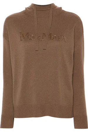 Max Mara Sudadera con capucha y logo de cristales