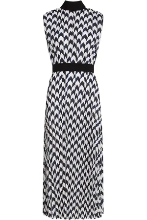 Karl Lagerfeld Vestido plisado con estampado chevron