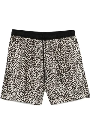 AMIRI Bermudas con motivo de leopardo