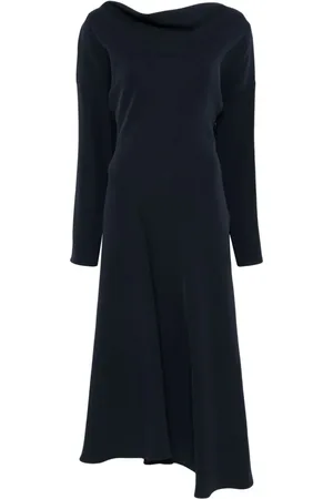 P.A.R.O.S.H. Vestido midi con cuello desbocado