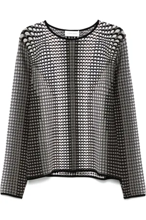 Marine Serre Jersey con logo en jacquard