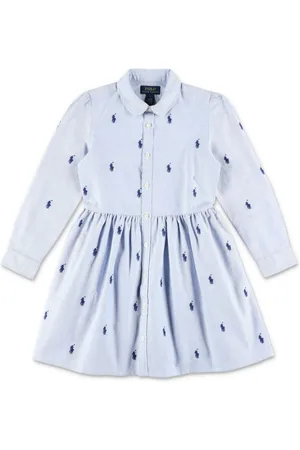 Ralph Lauren Vestido camisero con bordado Polo Pony