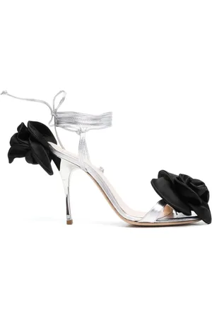 MAGDA BUTRYM Sandalias con aplique floral y tacón de 110 mm
