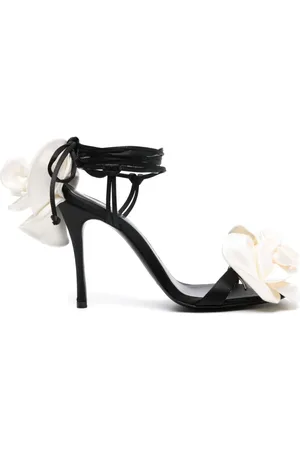 MAGDA BUTRYM Sandalias con aplique floral y tacón de 110 mm