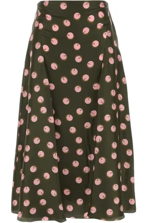Fendi Falda estampada de seda