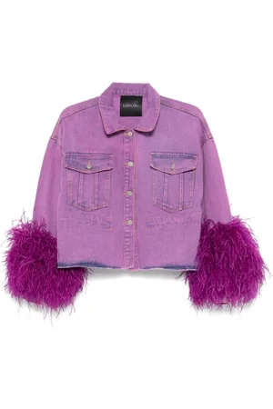 LOULOU Chaqueta con detalle de plumas