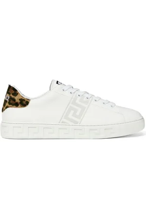 VERSACE Zapatillas Greca con efecto de pelo de pony