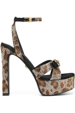 VERSACE Sandalias con tacón de 140 mm