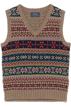 Ralph Lauren Chaleco de punto fair isle