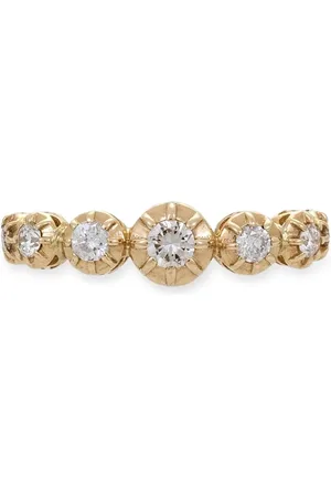 JACQUIE AICHE Pendiente earcuff Sophia en oro amarillo de 14 ct con diamantes