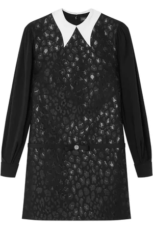 VERSACE Vestido corto con estampado de leopardo