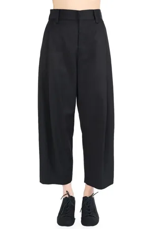 UMA WANG Pleat-detailing cropped trousers