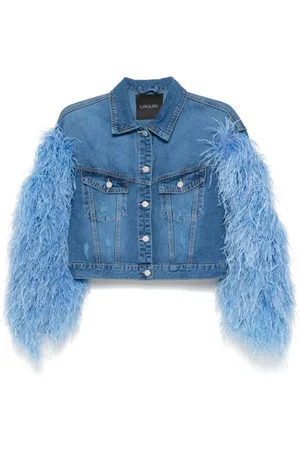 LOULOU Chaqueta con ribete de plumas