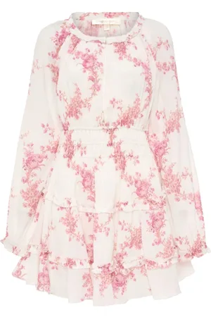 LOVESHACKFANCY Vestido corto con motivo floral