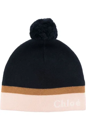 Chloé Gorro con logo en intarsia