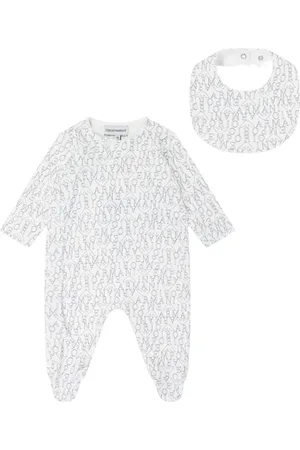 Emporio Armani Set de pelele con logo estampado