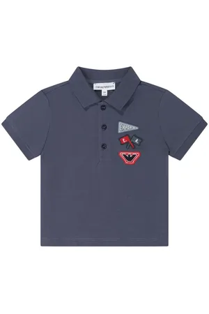 Emporio Armani Polo con aplique del logo