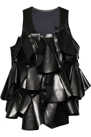 Comme des Garçons Camiseta de tirantes con pliegues