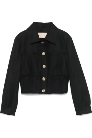 Elisabetta Franchi Chaqueta bómber corta con cremallera