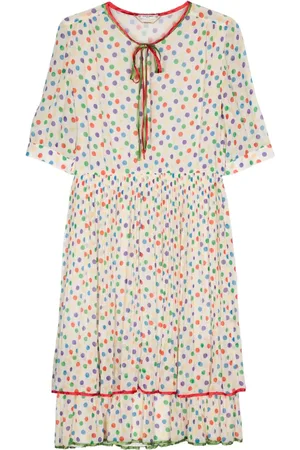 Céline Vestido con motivo de lunares 1980