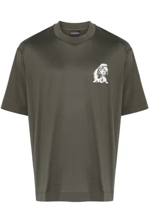 Emporio Armani Camiseta con bordado French Bulldog