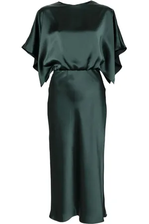 Amsale Vestido midi con detalle drapeado