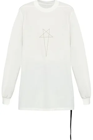 Rick Owens Camiseta con logo y manga larga