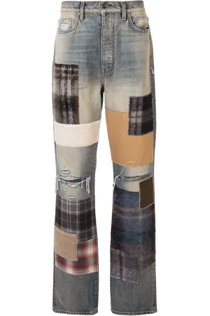 AMIRI Vaqueros rectos con diseño patchwork