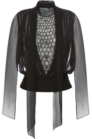 Alberta Ferretti Top con cristales